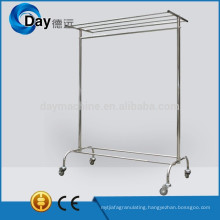 HM-42 stainless steel laundry hanger rack on wheel for cloth laundry